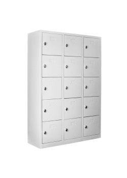 Sac Dolap Ofis 15 Gözlü Öğretmen Öğrenci Dolabı Gri