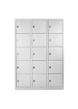 Sac Dolap Ofis 15 Gözlü Öğretmen Öğrenci Dolabı Gri