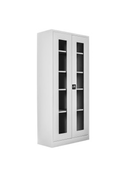 Sac Dolap Ofis 198 lik Camlı Dosya Dolabı Gri