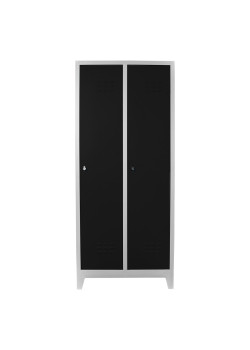 Sac Dolap Ofis 2 li Eko Soyunma Dolabı Gri-Siyah