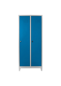 Sac Dolap Ofis 2 li Standart Soyunma Dolabı Gri-Mavi