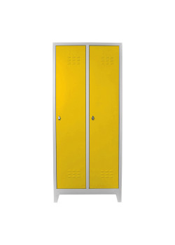 Sac Dolap Ofis 2 li Standart Soyunma Dolabı Gri-Sarı