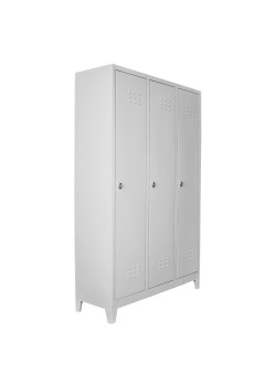 Sac Dolap Ofis 3 lü Standart Soyunma Dolabı Gri Sac Dolap Ofis 3 lü Standart Soyunma Dolabı Gri