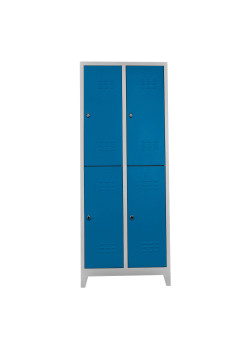 Sac Dolap Ofis 4 lü Standart Soyunma Dolabı Gri-Mavi