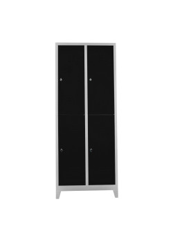Sac Dolap Ofis 4 lü Standart Soyunma Dolabı Gri-Siyah Sac Dolap Ofis 4 lü Standart Soyunma Dolabı Gri-Siyah