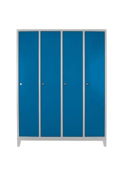 Sac Dolap Ofis 4 lü Yanyana Soyunma Dolabı Gri-Mavi Sac Dolap Ofis 4 lü Yanyana Soyunma Dolabı Gri-Mavi
