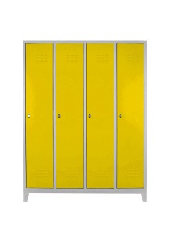 Sac Dolap Ofis 4 lü Yanyana Soyunma Dolabı Gri-Sarı Sac Dolap Ofis 4 lü Yanyana Soyunma Dolabı Gri-Sarı