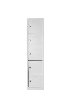 Sac Dolap Ofis 5 Gözlü Öğretmen Öğrenci Dolabı Gri