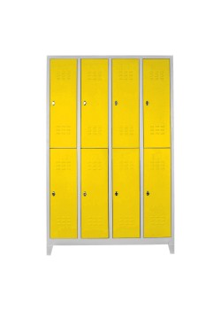 Sac Dolap Ofis 8 li Soyunma Dolabı Gri-Sarı Sac Dolap Ofis 8 li Soyunma Dolabı Gri-Sarı