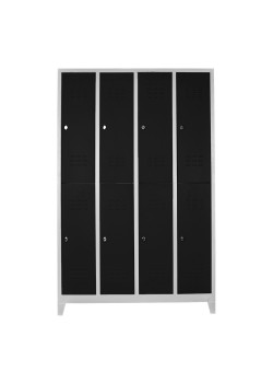 Sac Dolap Ofis 8 li Soyunma Dolabı Gri-Siyah Sac Dolap Ofis 8 li Soyunma Dolabı Gri-Siyah