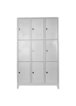 Sac Dolap Ofis 9 lu Standart Soyunma Dolabı Gri